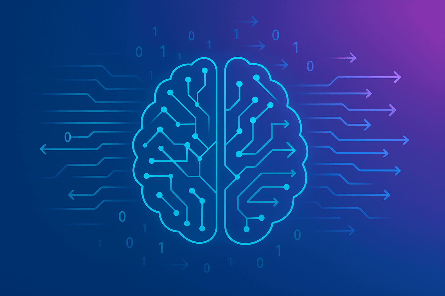 Abstract representation of AI transformation and rapid change